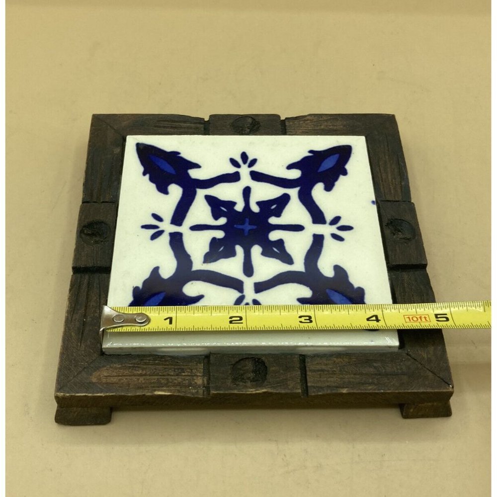 Trivet Tile Colonial Made In Spain Blue White De Esta Region Aislante Para Mesa - Picture 5 of 9